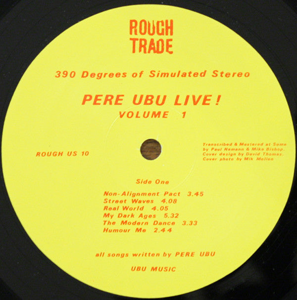 Pere Ubu : 390 Degrees Of Simulated Stereo : Ubu Live Volume One (LP)