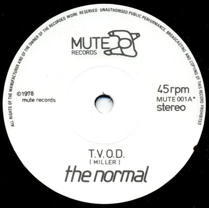 The Normal : T.V.O.D. / Warm Leatherette (7", Single, RE)