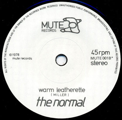 The Normal : T.V.O.D. / Warm Leatherette (7", Single, RE)