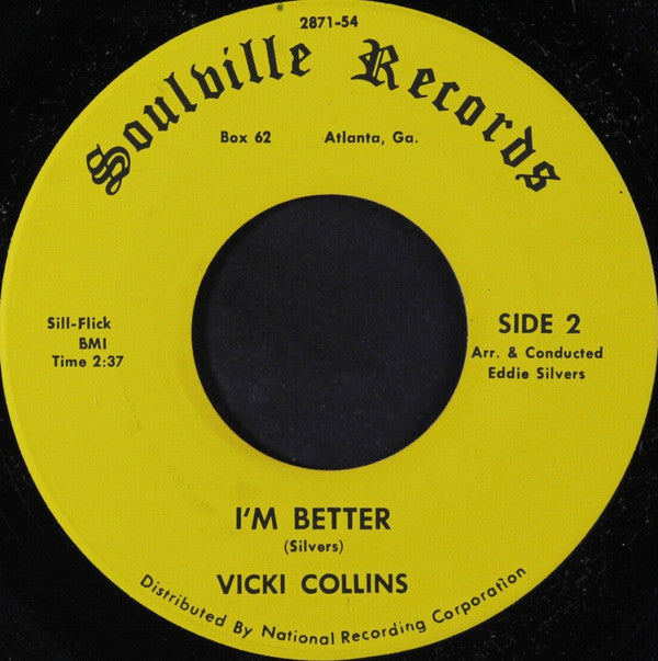 Vicki Collins : Guessing Again / I'm Better (7")