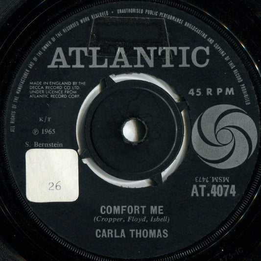 Carla Thomas : Comfort Me (7", Single, Mono)
