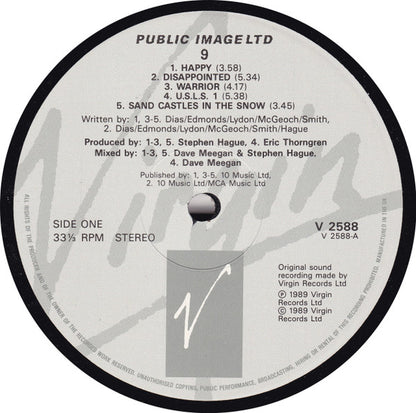 Public Image Ltd* : 9 (LP, Album)