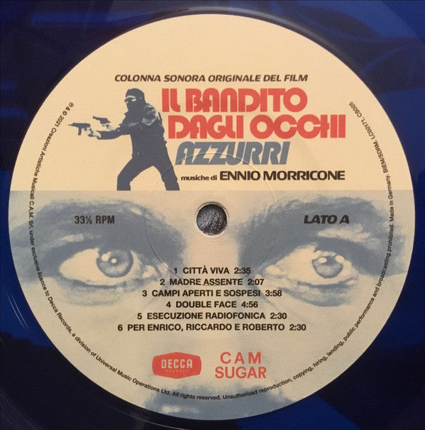 Ennio Morricone : (Colonna Sonora Originale Del Film) Il Bandito Dagli Occhi Azzurri (LP, Album, Ltd, RM, S/Edition, Blu)