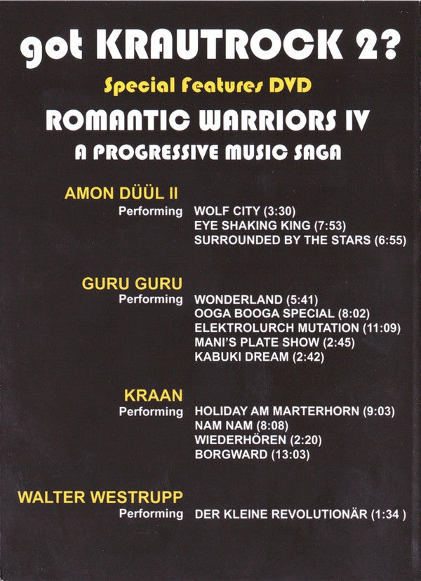 Various : Got Krautrock 2? Special Features DVD (Romantic Warriors IV A Progressive Music Saga) (DVD-V, NTSC, All)