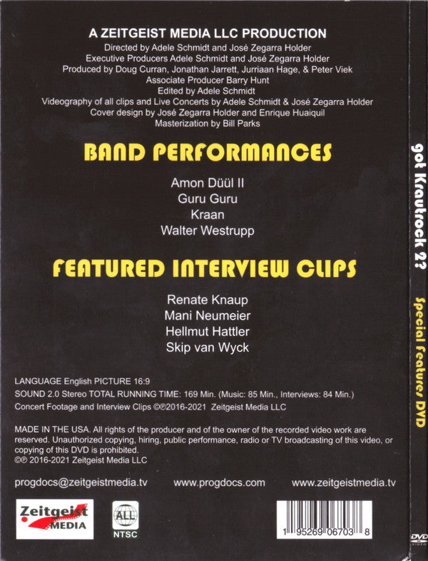Various : Got Krautrock 2? Special Features DVD (Romantic Warriors IV A Progressive Music Saga) (DVD-V, NTSC, All)