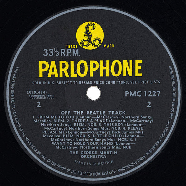 George Martin & His Orchestra* : Off The Beatle Track (LP, Mono)