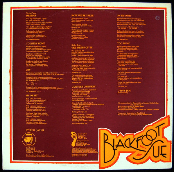 Blackfoot Sue : Nothing To Hide (LP, Album, Gat)