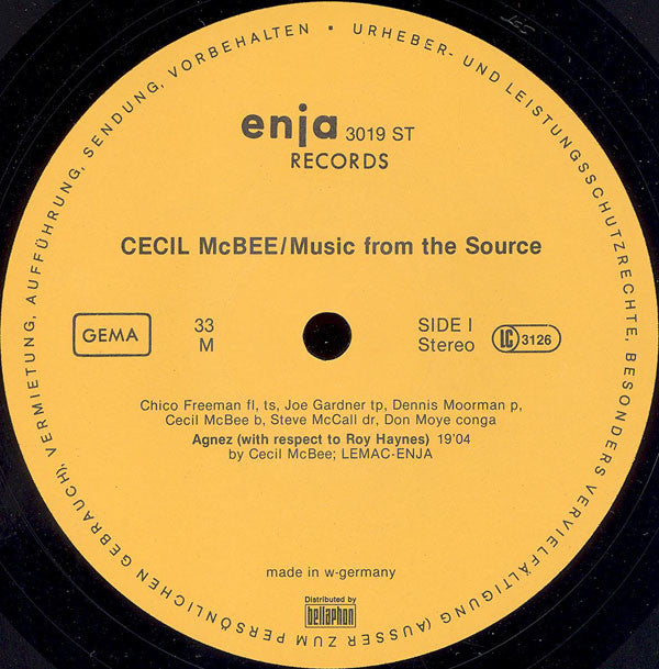 Cecil McBee Sextet : Music From The Source (LP, Album)