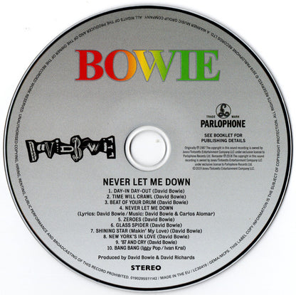 David Bowie : Never Let Me Down (CD, Album, M/Print, RE, RM)
