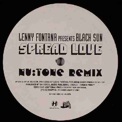 Lenny Fontana Presents Black Sun (5) : Spread Love (Drum+Bass Remixes) (12")