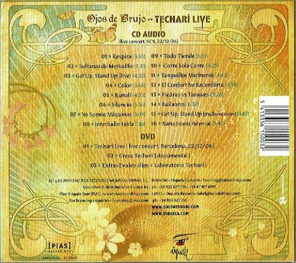 Ojos de Brujo : Techarí Live (CD, Album + DVD-V)