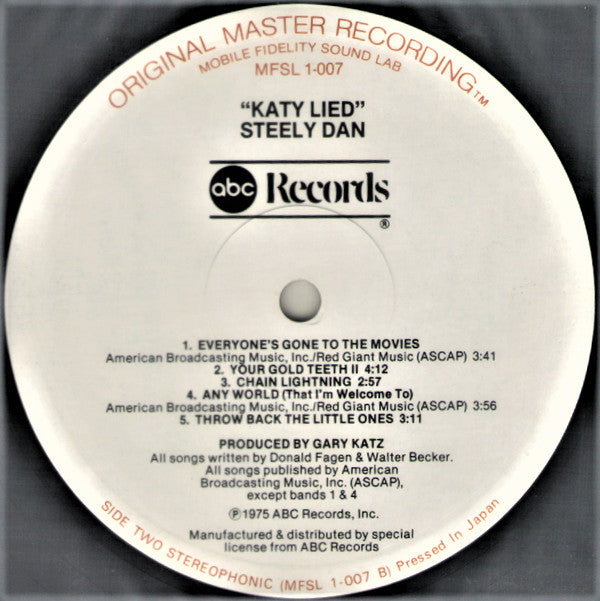Steely Dan : Katy Lied (LP, Album, Ltd, RE, RM)