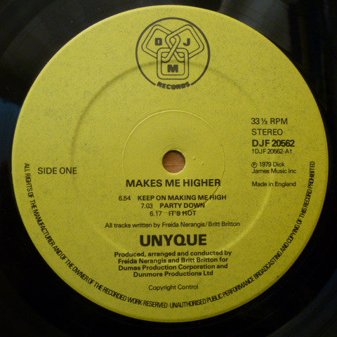 Unyque : Makes Me Higher... (LP, Album)