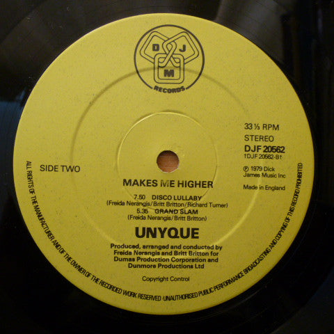 Unyque : Makes Me Higher... (LP, Album)