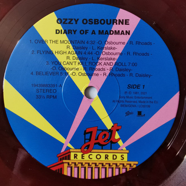 Ozzy Osbourne : Diary Of A Madman (LP, Album, Ltd, RE, Red)