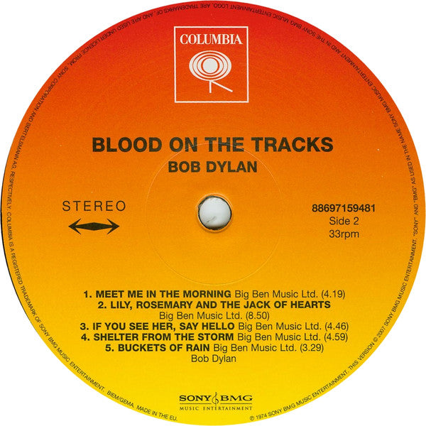 Bob Dylan : Blood On The Tracks (LP, Album, RE, 180)