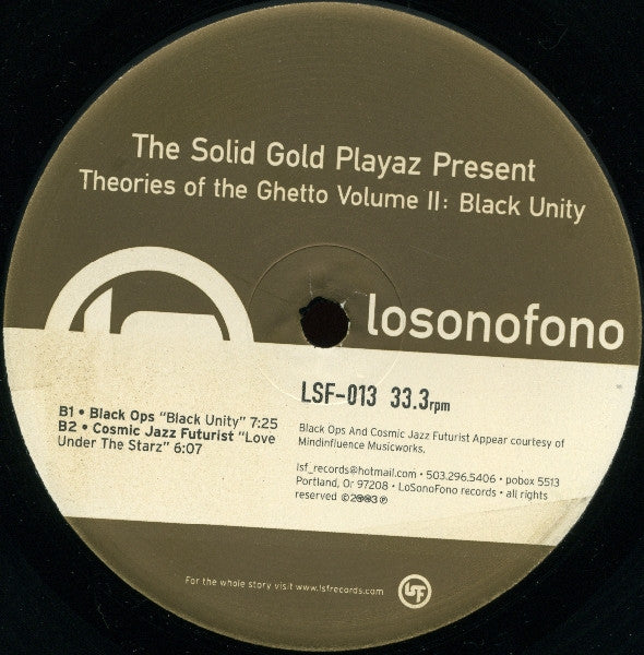 Various : Theories Of The Ghetto Volume Two: Black Unity (12")
