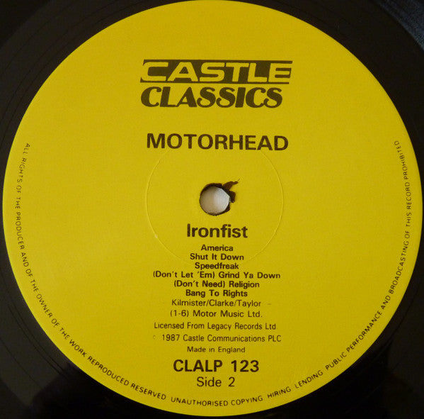 Motörhead : Iron Fist (LP, Album, RE)