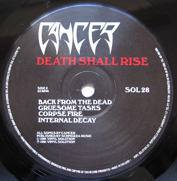 Cancer (3) : Death Shall Rise (LP, Album)