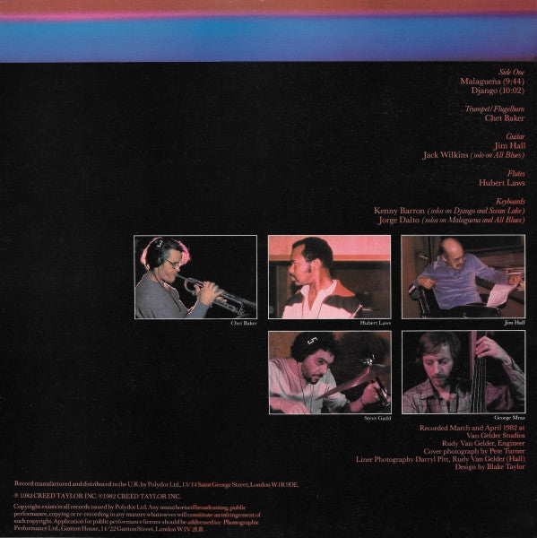 Chet Baker / Jim Hall / Hubert Laws : Studio Trieste (LP, Album, Gat)