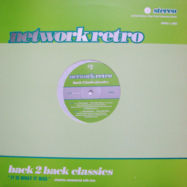 True Faith / Rhythmatic : Network Retro #2 - Back 2 Back Classics (12", Ltd, RM, Cle)