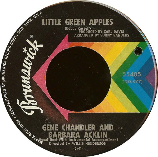 Gene Chandler & Barbara Acklin : Little Green Apples / Will I Find Love (7")