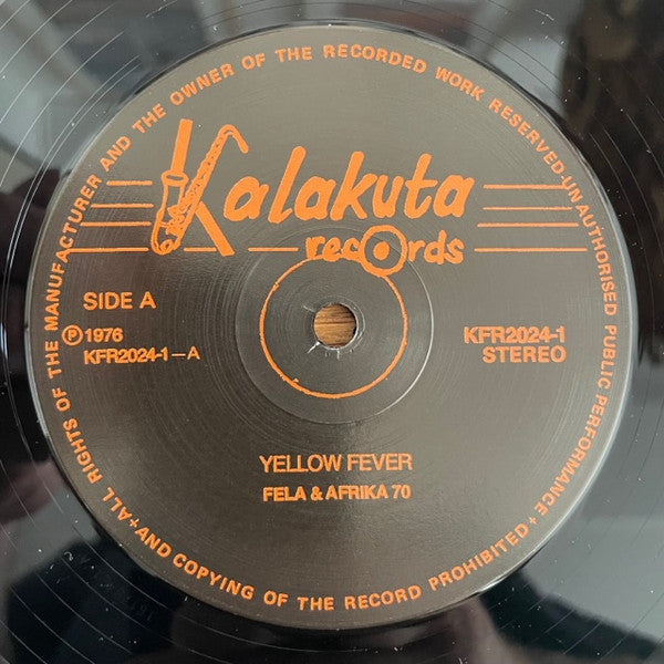 Fela Anikulapo Kuti* & Afrika 70* : Yellow Fever (LP, Album, RE)