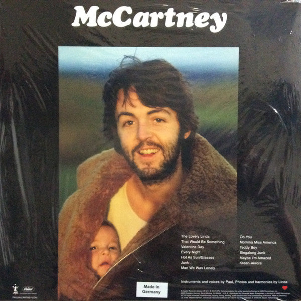 Paul McCartney : McCartney (LP, Album, RE, RM, 180)