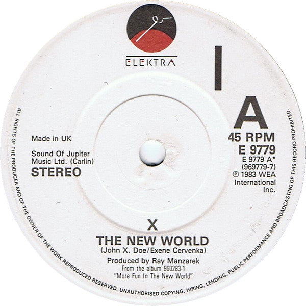 X (5) : The New World (7")