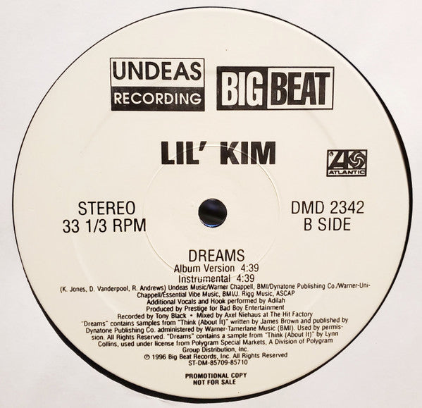 Lil' Kim : Crush On You / Dreams (12", Promo)