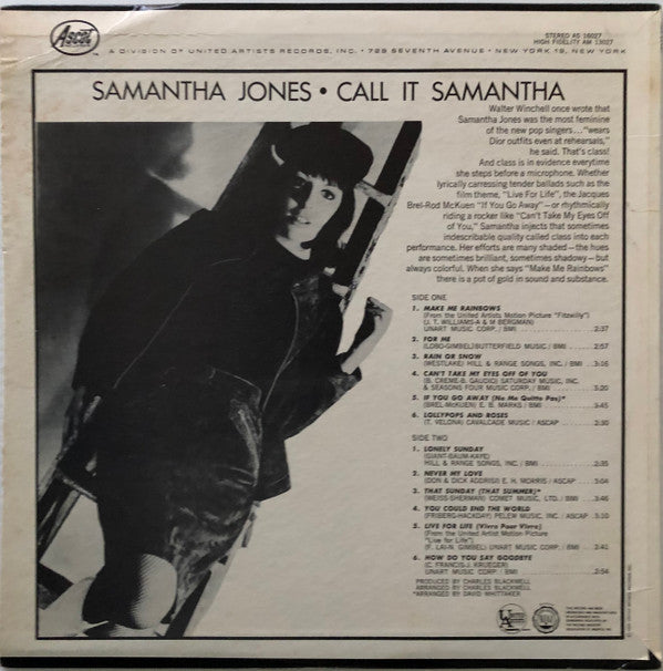 Samantha Jones : Call It Samantha (LP, Album, Roc)