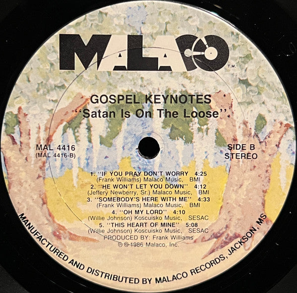 Willie Neal Johnson and the  Gospel Keynotes* : Satan Is On The Loose (LP, Album)