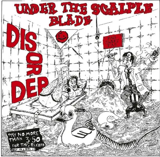 Disorder (3) : Under The Scalpel Blade (LP, Album, RE, Bur)