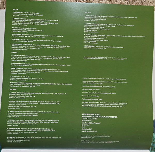 Arthur Russell : Love Is Overtaking Me (2xLP, Comp, RP)