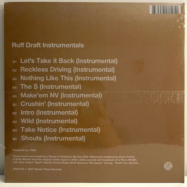 J Dilla : Ruff Draft Beats (12", EP, RP)