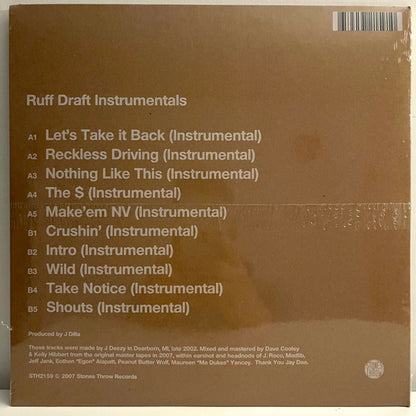 J Dilla : Ruff Draft Beats (12", EP, RP)