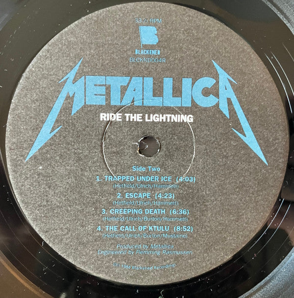 Ride the Lightning by Metallica (Vinyl Record) 858978005059