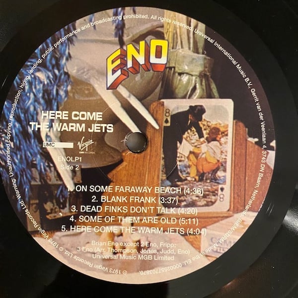 Eno* : Here Come The Warm Jets (LP, Album, RE, 180)