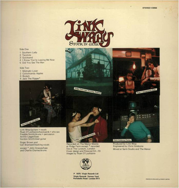 Link Wray : Stuck In Gear (LP, Album)