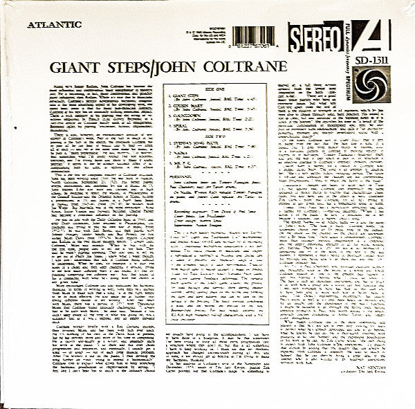 John Coltrane : Giant Steps (LP, Album, RE)