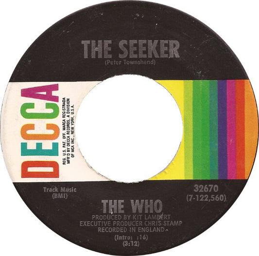 The Who : The Seeker (7", Single, Pin)