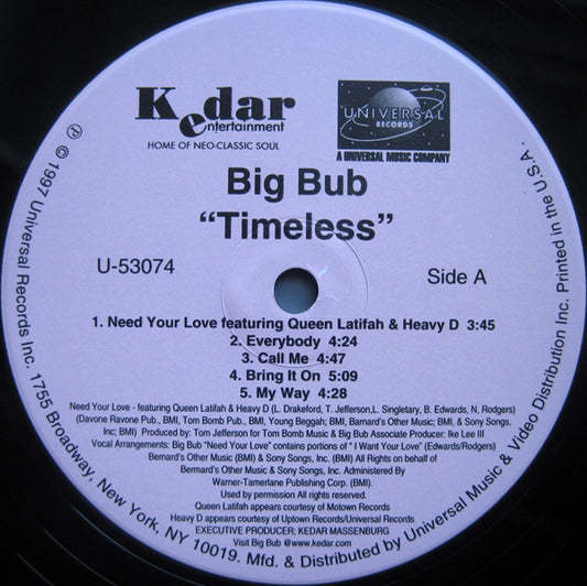 Big Bub : Timeless (LP, Album, Pur)