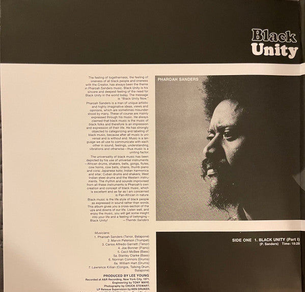 Pharoah Sanders : Black Unity (LP, Album, RE, 180)