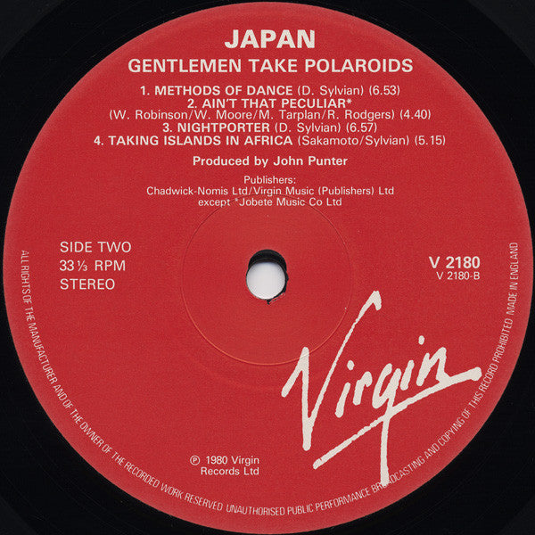 Japan : Gentlemen Take Polaroids (LP, Album, Str)