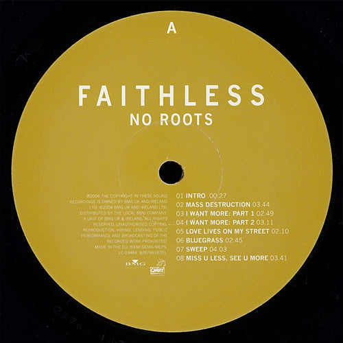 未使用 Faithless - No Roots / 2 x レコード - レコード