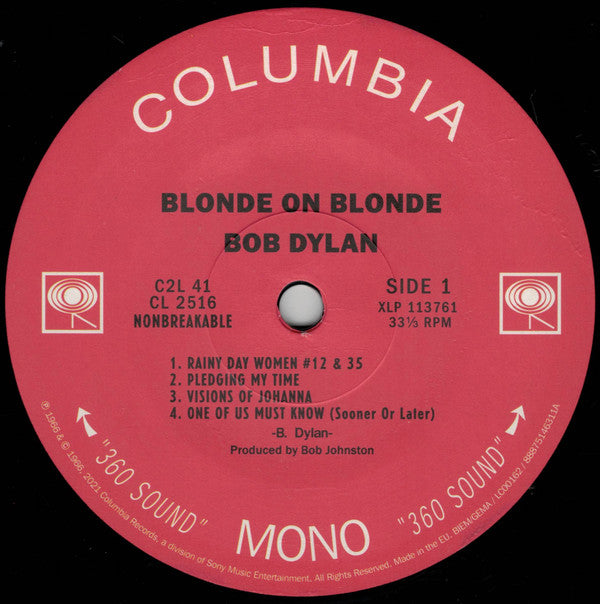 Bob Dylan : Blonde On Blonde (2xLP, Album, Mono, RE, Gat)