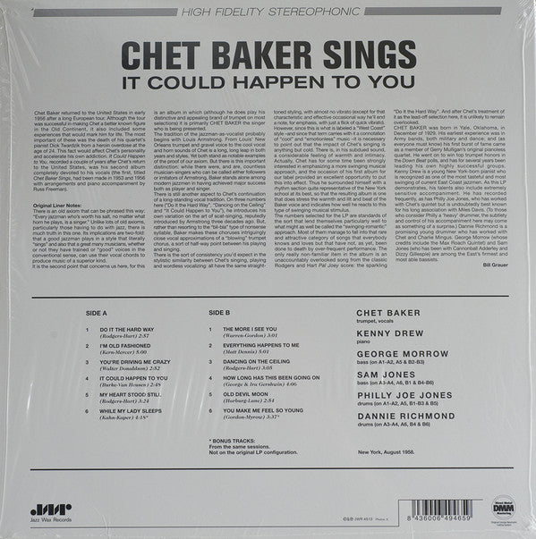 Chet Baker : It Could Happen To You (LP, Album, Ltd, RE, RM, 180)
