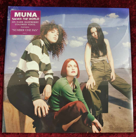 Muna : Saves The World (LP, Album, Ltd, RP, Dar)