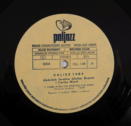 Dollar Brand : Kalisz 1984 (LP, Album, Ltd)