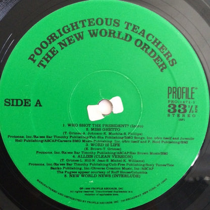 Poor Righteous Teachers : The New World Order (2xLP, Album, Ltd)